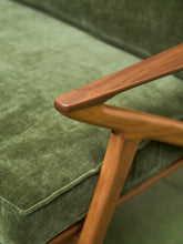 Load image into Gallery viewer, Ziggy Walnut Lounge Chair in Green

