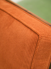 Load image into Gallery viewer, Ziggy Walnut Lounge Chair in Orange Corduroy
