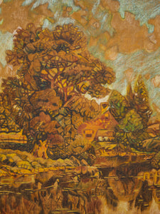 Autumn Reflections at Twilight Painting