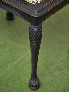 A George III Style Black Lacquered Stool