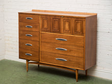 Load image into Gallery viewer, Broyhill Premier Sculptra Magna Mid Century 8 Drawer Highboy Dresser
