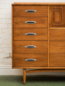 Broyhill Premier Sculptra Magna Mid Century 8 Drawer Highboy Dresser