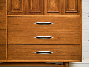 Broyhill Premier Sculptra Magna Mid Century 8 Drawer Highboy Dresser