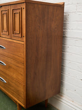 Load image into Gallery viewer, Broyhill Premier Sculptra Magna Mid Century 8 Drawer Highboy Dresser
