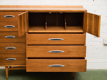 Load image into Gallery viewer, Broyhill Premier Sculptra Magna Mid Century 8 Drawer Highboy Dresser
