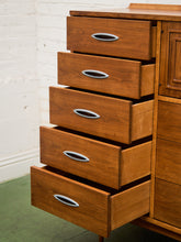 Load image into Gallery viewer, Broyhill Premier Sculptra Magna Mid Century 8 Drawer Highboy Dresser
