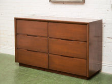 Load image into Gallery viewer, 6 Drawer Large Drawer Mid Century Dresser
