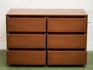 6 Drawer Large Drawer Mid Century Dresser