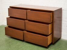 Load image into Gallery viewer, 6 Drawer Large Drawer Mid Century Dresser

