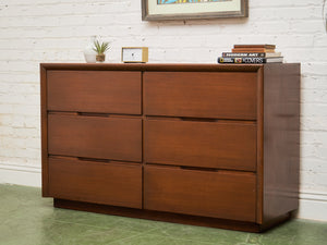 6 Drawer Large Drawer Mid Century Dresser