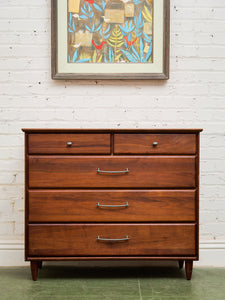 Mid Century Ace-Hi Solid Walnut Dresser Chest
