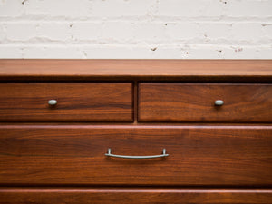 Mid Century Ace-Hi Solid Walnut Dresser Chest