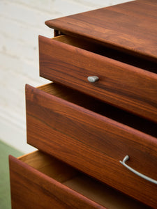 Mid Century Ace-Hi Solid Walnut Dresser Chest
