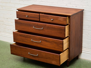 Mid Century Ace-Hi Solid Walnut Dresser Chest