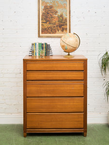 5 Drawer Mahogany Highboy Dresser