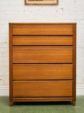 Load image into Gallery viewer, 5 Drawer Mahogany Highboy Dresser
