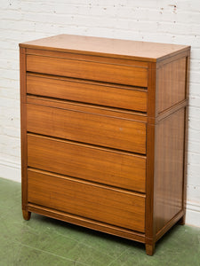 5 Drawer Mahogany Highboy Dresser