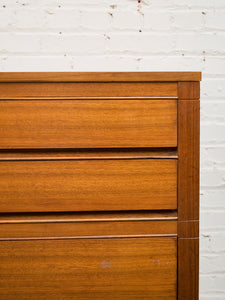 5 Drawer Mahogany Highboy Dresser