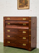 Load image into Gallery viewer, Late 19th English Walnut Georgian Chest of Drawers With Desk Pullout
