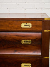 Load image into Gallery viewer, Late 19th English Walnut Georgian Chest of Drawers With Desk Pullout
