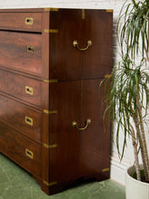 Load image into Gallery viewer, Late 19th English Walnut Georgian Chest of Drawers With Desk Pullout
