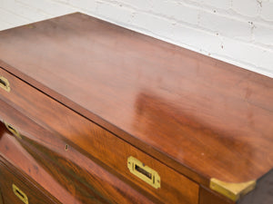 Late 19th English Walnut Georgian Chest of Drawers With Desk Pullout