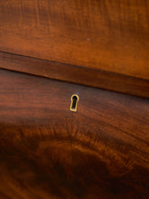 Load image into Gallery viewer, Late 19th English Walnut Georgian Chest of Drawers With Desk Pullout
