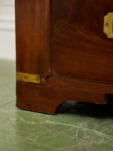 Late 19th English Walnut Georgian Chest of Drawers With Desk Pullout