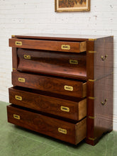 Load image into Gallery viewer, Late 19th English Walnut Georgian Chest of Drawers With Desk Pullout
