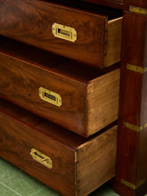 Load image into Gallery viewer, Late 19th English Walnut Georgian Chest of Drawers With Desk Pullout
