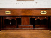Load image into Gallery viewer, Late 19th English Walnut Georgian Chest of Drawers With Desk Pullout
