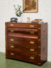 Load image into Gallery viewer, Late 19th English Walnut Georgian Chest of Drawers With Desk Pullout
