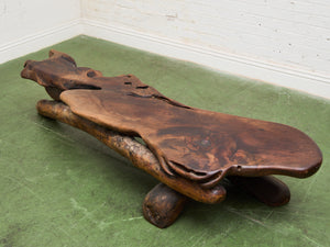 Monumental Wood Sculptural Coffee Table