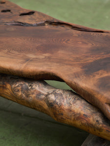 Monumental Wood Sculptural Coffee Table
