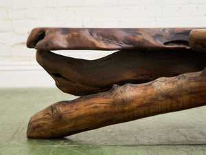 Monumental Wood Sculptural Coffee Table