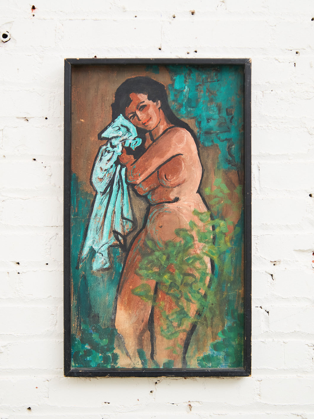 Modernist Figurative Expressionism After the Bath Painting