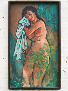 Modernist Figurative Expressionism After the Bath Painting
