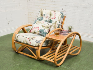 Pretzel Rattan Formica Side Table