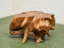 Load image into Gallery viewer, Organic Live-Edge Teak Root Coffee Table Sculptural Natural Form
