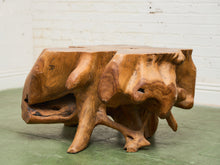 Load image into Gallery viewer, Organic Live-Edge Teak Root Coffee Table Sculptural Natural Form
