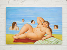 Load image into Gallery viewer, Fernando Botero Study Bather Oil Painting
