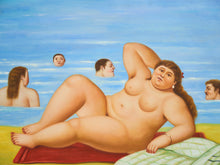 Load image into Gallery viewer, Fernando Botero Study Bather Oil Painting
