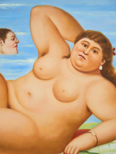 Load image into Gallery viewer, Fernando Botero Study Bather Oil Painting
