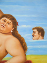 Load image into Gallery viewer, Fernando Botero Study Bather Oil Painting
