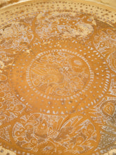 Load image into Gallery viewer, Mid-Century Round Brass Tray Coffee Table With Spider Leg Base
