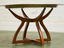 Load image into Gallery viewer, Mid-Century Round Brass Tray Coffee Table With Spider Leg Base
