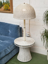 Load image into Gallery viewer, White Wicker Chic Cosmic Revival Floor Lamp
