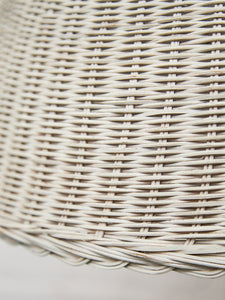 White Wicker Chic Cosmic Revival Floor Lamp