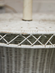 White Wicker Chic Cosmic Revival Floor Lamp
