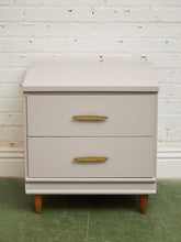 Load image into Gallery viewer, Single White and Cream Nightstand
